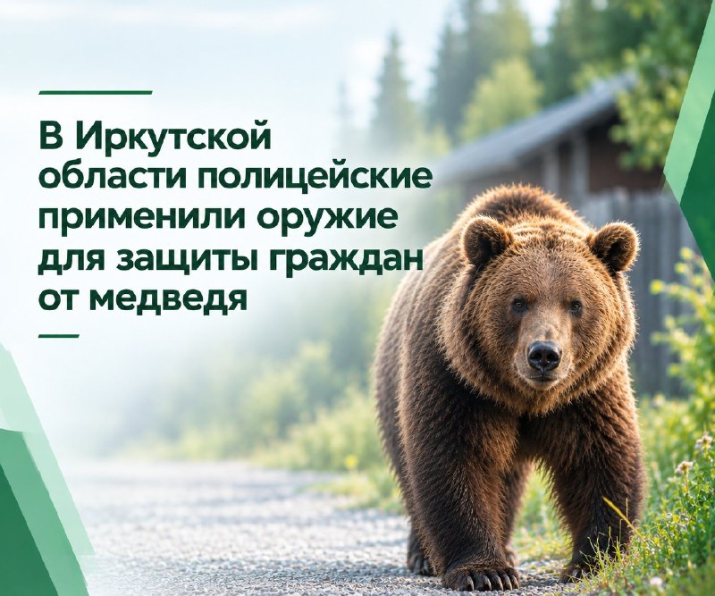 🐻 Медведь вышел к людям — полицейским пришлось применить оружие
