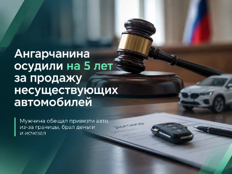 Ангарчанина осудили на 5 лет за продажу несуществующих автомобилей