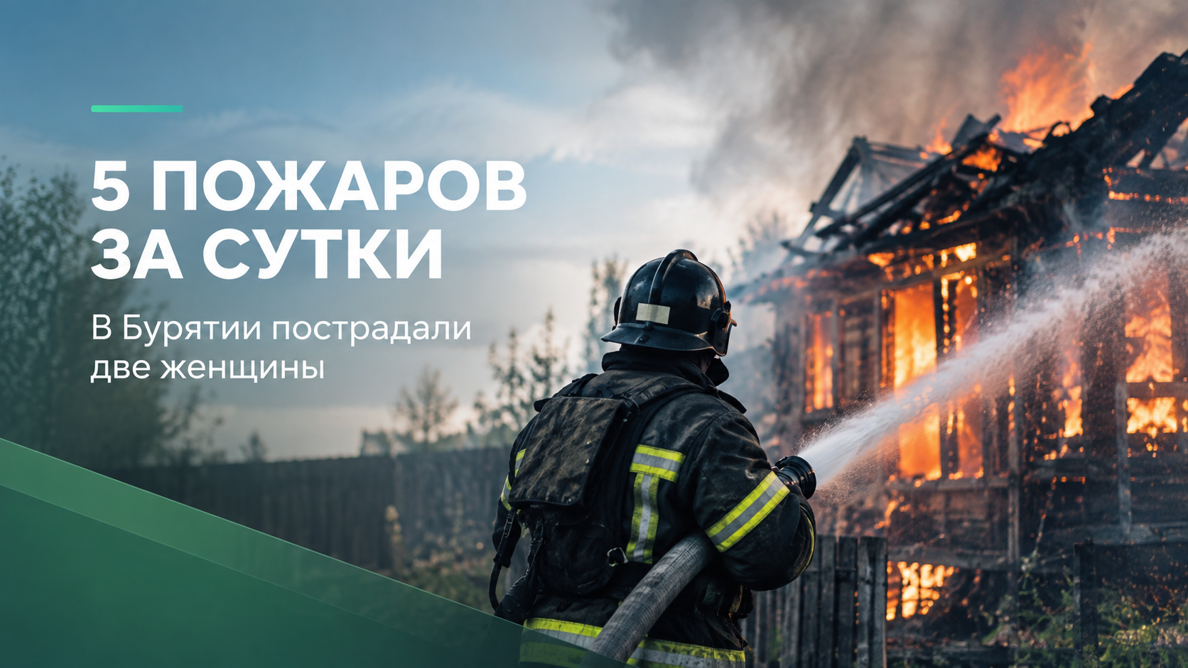 🔥 Пять пожаров за сутки: в Бурятии пострадали две женщины