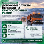 🚜 Забайкалье готовится к снегопадам: дорожные службы перевели на круглосуточный режим